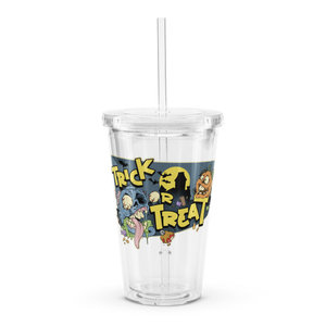 Trick or treat Zombie plastic tumbler