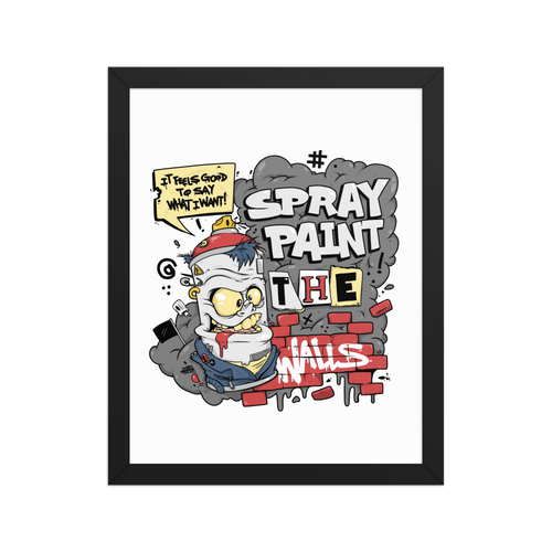 Spray Paint the Walls! Framed poster