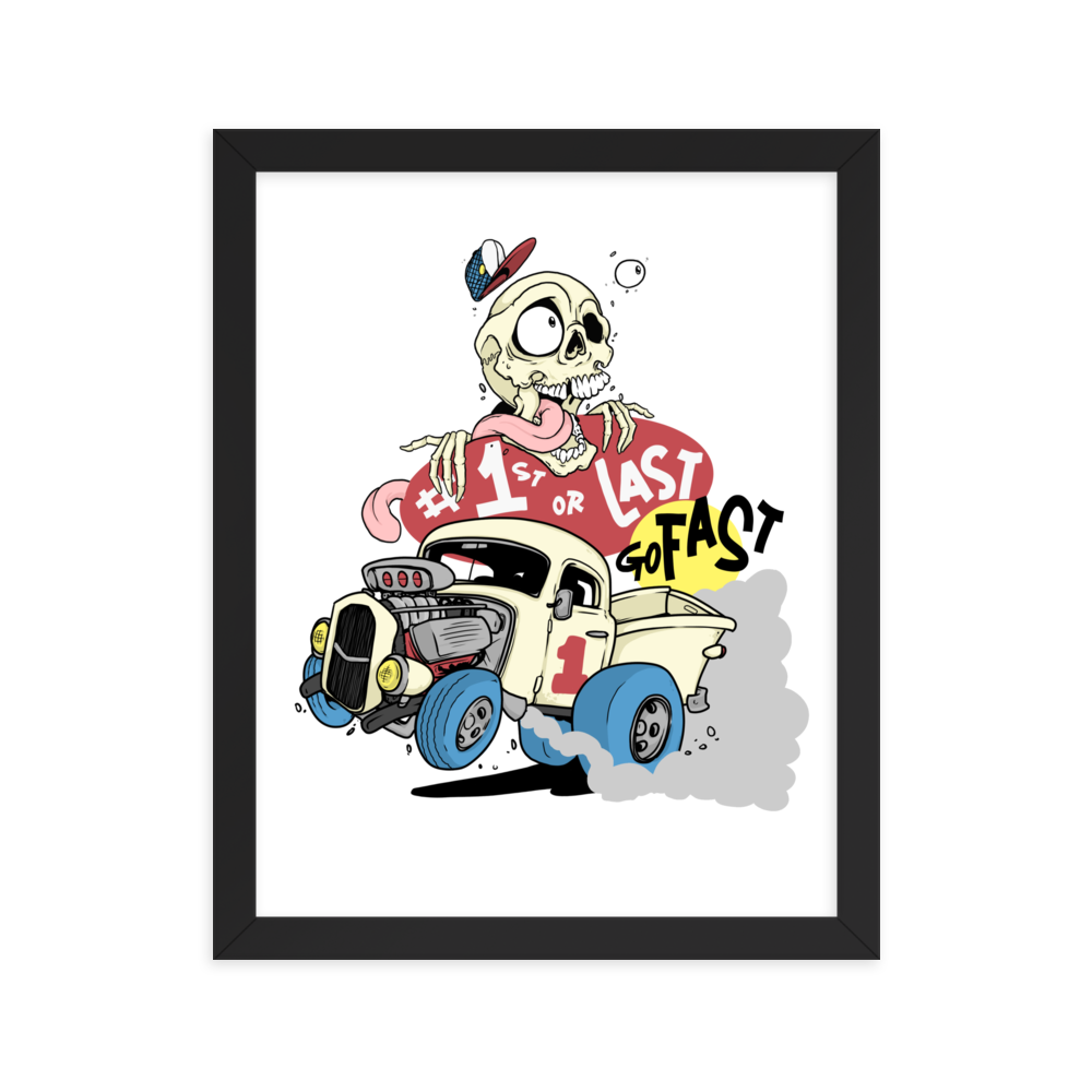 Go Fast Framed poster