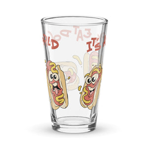 ''It's a dog eat dog world'' Shaker pint glass