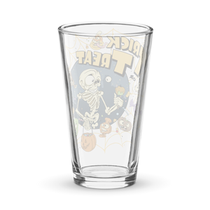 Trick or Treat Skeleton Shaker pint glass