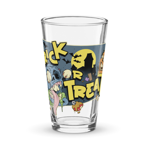 Trick or treat Zombie Shaker pint glass