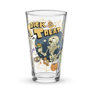 Trick or Treat Skeleton Shaker pint glass