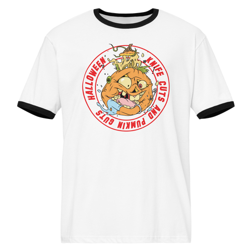 Knife Cuts & Pumpkin Guts ringer t-shirt