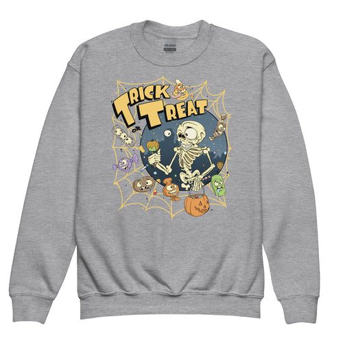 Trick or Treat Skeleton Youth Sweater